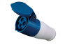 Portable socket LM2014 (GP) Lemanso 16A/3p (2p+n) 220-240V IP44 blue