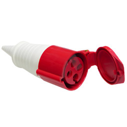 Portable socket LM2020 (GP) Lemanso 16A 4p (3p+n) 380-415V IP44 red