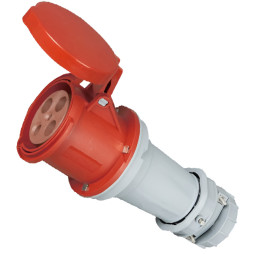 Portable socket LM2025 (GP) Lemanso 32A 4p (3p+n) 380-415V IP44 red