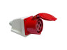 Stationary socket LM2028 (GS) Lemanso 16A 4p (3p+n) 380-415V IP44 red