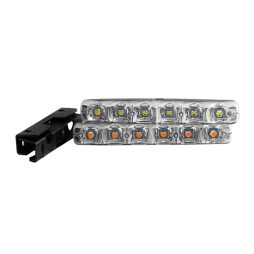 Daytime running lights 4014-6smd concave with running turn 12V white LEDUA