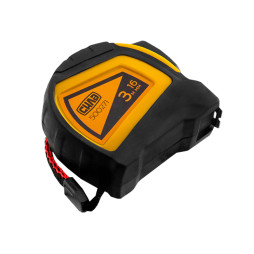 Roulette rubberized with autostop, double hook 3m*16mm 500271 POWER