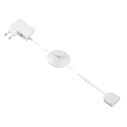 Set driver 12W+foot switch+distribution box 3 outputs, white 12V LEDUA