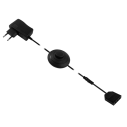 Set driver 12W+foot switch+distribution box 3 outputs, black 12V LEDUA