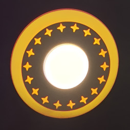 LED panel Lemanso "Stars" 3+3W with yellow backlight 350Lm 4500K 175-265V / LM535 circle