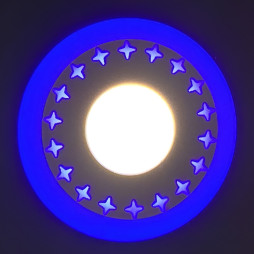 LED panel Lemanso "Stars" 3+3W with blue backlight 350Lm 4500K 175-265V / LM535 circle