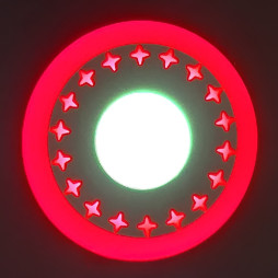 LED panel Lemanso "Stars" 3+3W with red backlight 350Lm 4500K 175-265V / LM535 circle