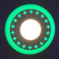 LED panel Lemanso "Stars" 3+3W with green backlight 350Lm 4500K 175-265V / LM535 circle