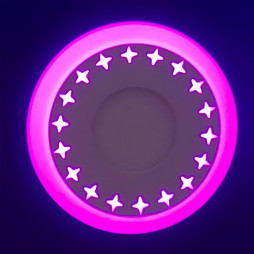 LED panel Lemanso "Stars" 6+3W with pink backlight 540Lm 4500K 175-265V / LM540 circle