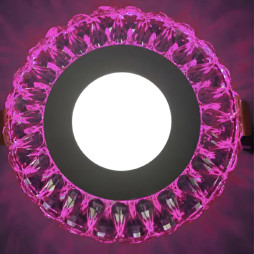 LED panel Lemanso "Iniy" 3+3W with pink backlight 350Lm 4500K 175-265V / LM1004 circle