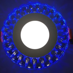 LED panel Lemanso "Iniy" 3+3W with blue backlight 350Lm 4500K 175-265V / LM1004 circle