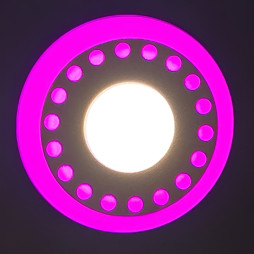 LED panel Lemanso "Dots" 12+6W with pink backlight 1080Lm 4500K 175-265V / LM547 circle
