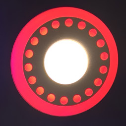 LED panel Lemanso "Dots" 3+3W with red backlight 350Lm 4500K 175-265V / LM537 circle