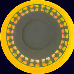 LED panel Lemanso "Cubes" 6+3W with yellow backlight 540Lm 4500K 175-265V / LM541 circle