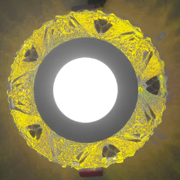 LED panel Lemanso "Ice" 3+3W with yellow backlight 350Lm 4500K 175-265V / LM1008 circle