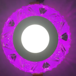 LED panel Lemanso "Ice" 3+3W with pink backlight 350Lm 4500K 175-265V / LM1008 circle