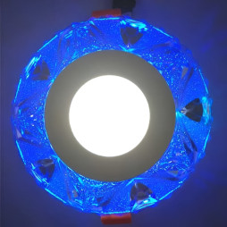 LED panel Lemanso "Ice" 3+3W with blue backlight 350Lm 4500K 175-265V / LM1008 circle