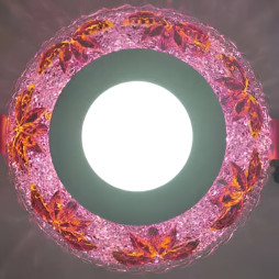 LED panel Lemanso "Palm" 3+3W with pink backlight 350Lm 4500K 175-265V / LM1010 circle