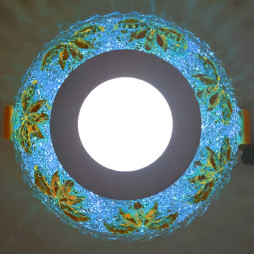 LED panel Lemanso "Palm" 3+3W with blue backlight 350Lm 4500K 175-265V / LM1010 circle