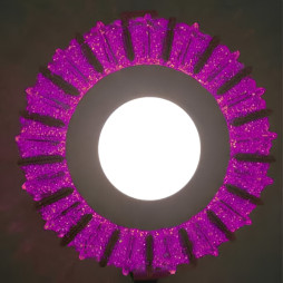 LED panel Lemanso "Snowflake" 3+3W with pink backlight 350Lm 4500K 175-265V / LM1005 circle