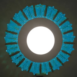 LED panel Lemanso "Snowflake" 3+3W with blue backlight 350Lm 4500K 175-265V / LM1005 circle