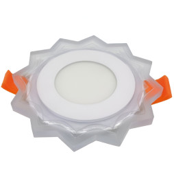 LED panel Lemanso "Sun" 3+3W with yellow backlight 350Lm 4500K 175-265V / LM907 circle