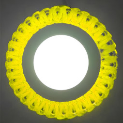LED panel Lemanso "Spiral" 3+3W with yellow backlight 350Lm 4500K 175-265V / LM1009 circle
