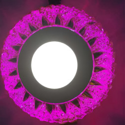 LED panel Lemanso "Arrow" 3+3W with pink backlight 350Lm 4500K 175-265V / LM1007 circle