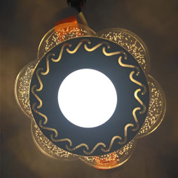 LED panel Lemanso "Shadow" 3+3W with yellow backlight 350Lm 4500K 175-265V / LM1017 circle