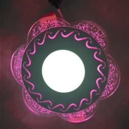 LED panel Lemanso "Shadow" 3+3W with pink backlight 350Lm 4500K 175-265V / LM1017 circle