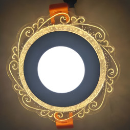 LED panel Lemanso "Wave" 3+3W with yellow backlight 350Lm 4500K 175-265V / LM1016 circle