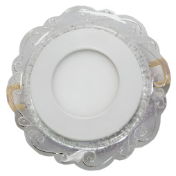 LED panel Lemanso "Wave" 3+3W with pink backlight 350Lm 4500K 175-265V / LM1016 circle