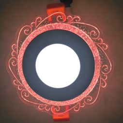 LED panel Lemanso "Wave" 3+3W with red backlight 350Lm 4500K 175-265V / LM1016 circle