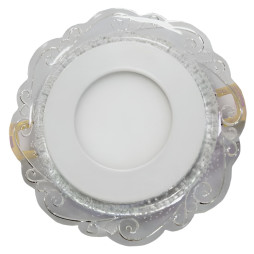 LED panel Lemanso "Wave" 3+3W with red backlight 350Lm 4500K 175-265V / LM1016 circle