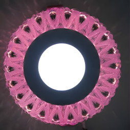 LED panel Lemanso "Cloud" 3+3W with pink backlight 350Lm 4500K 175-265V / LM1003 circle