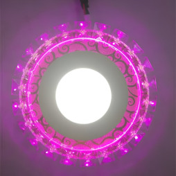 LED panel Lemanso 3+3W with RGB backlight 350Lm 4500K 175-265V / LM1012 round + remote