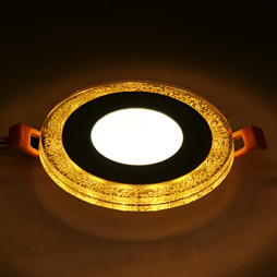 LED panel Lemanso 3+3W with yellow backlight 350Lm 4500K 175-265V / LM1022 circle