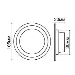 LED panel Lemanso 3+3W with blue backlight 4500K circle / LM495