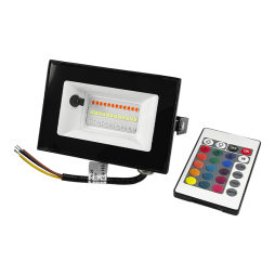 LED spotlight 20W RGB+ remote IP65 220-240V black LMP76-20 Lemanso