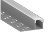 Aluminum profile for LED strip for plasterboard AL-21-3 3 meters anodized for plaster side LEDUA