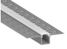 Aluminum profile for LED strip for plasterboard AL-21-4 3 meters anodized under plaster LEDUA