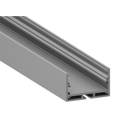 Aluminum profile for LED strip AL-23-1 3 meters anodized surface mounted LEDUA