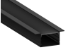 Aluminum profile for LED strip AL-54 2 meters black profile, black recessed diffuser LEDUA
