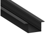 Aluminum profile for LED strip AL-54 2 meters black profile, black recessed diffuser LEDUA