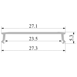 Diffuser AL-54 2 meters black LEDUA