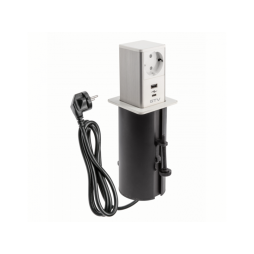 TOWER extension cord 1 SCHUKO socket 1xUSB 1xTYPE-C wire 1.5m with plug 180-250V white GTV