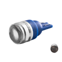 LED car lamp T10-2835-3smd with lens blue 12V LEDUA