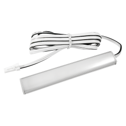 LED lamp for lighting furniture shelves surface-mounted 12V/DC 1.44W 100 mm white light white wire LEDUA