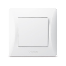 Two-button switch white VIDEX BINERA