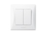 Two-button switch white VIDEX BINERA